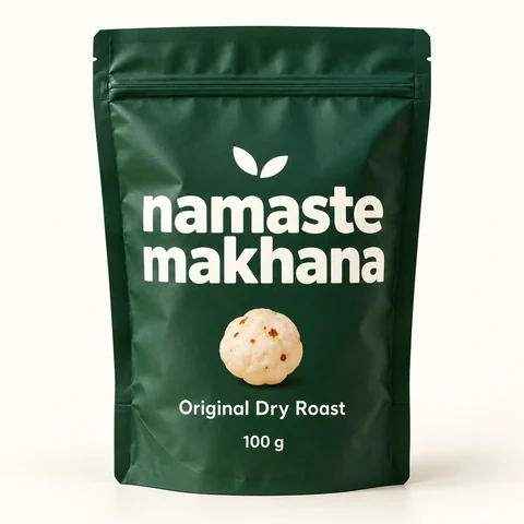 Original Dry Roast Namaste Makhana pouch concept, 100 g