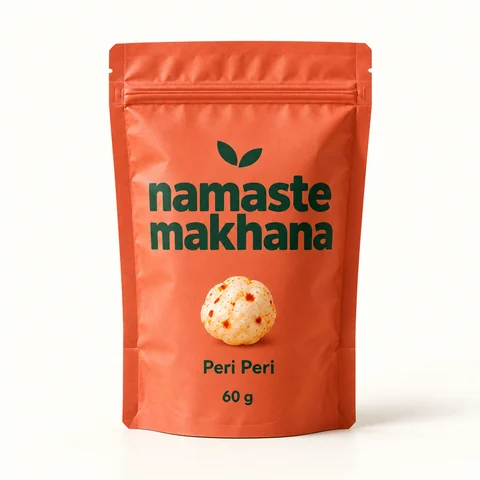 Peri Peri Namaste Makhana pouch concept, 60 g