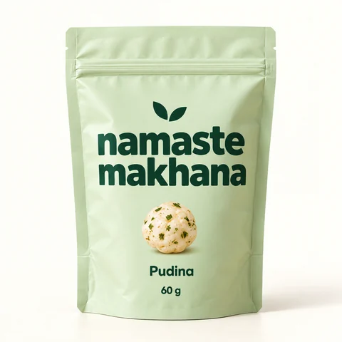Pudina Namaste Makhana pouch concept, 60 g